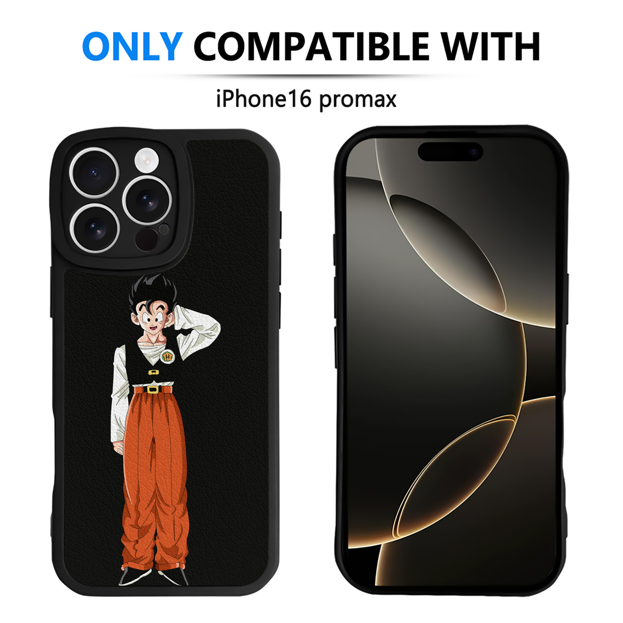 （画像用） ドラゴンボール 孫 悟飯（そんごはん）DRAGON BALL Son Gohan 【iPhone 16シリーズ対応】シリコンスマホケース（レザー調） 材質：シリコン